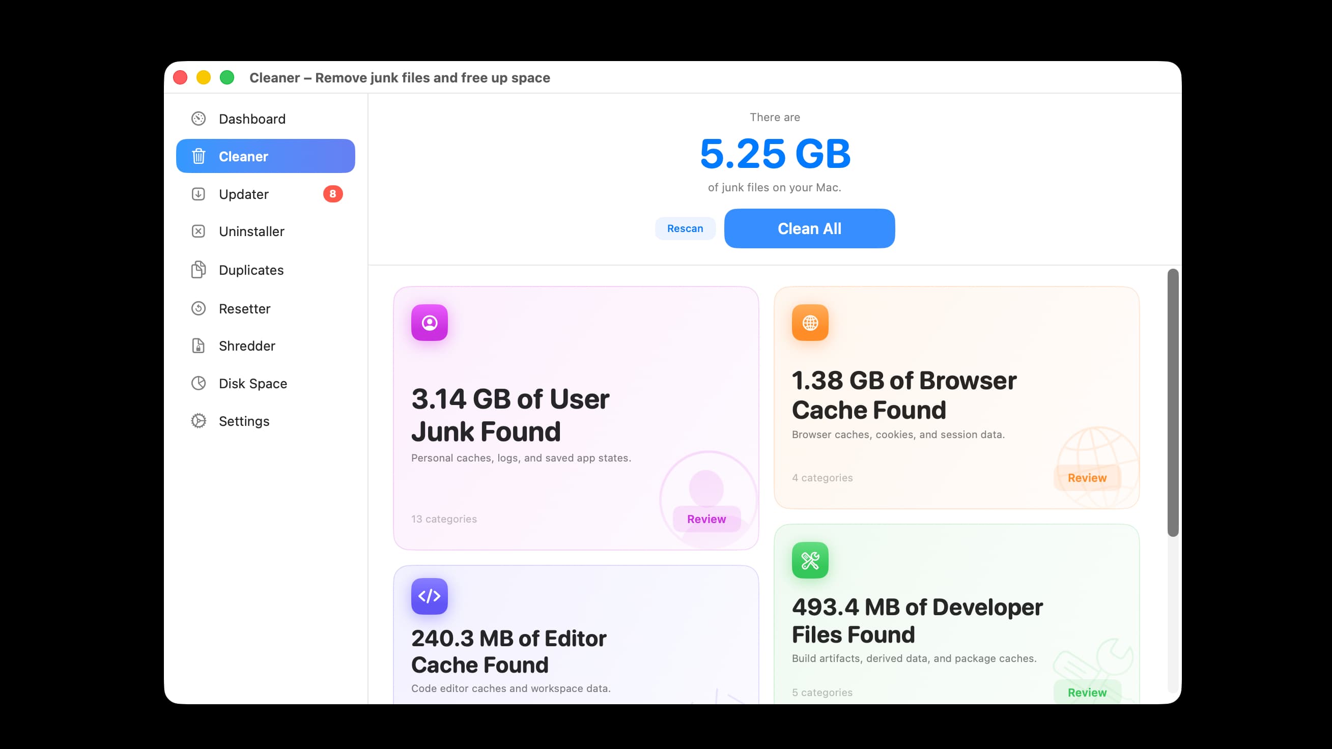 DeepCleanMac screenshot 2