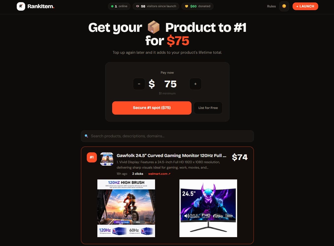 Bid your store or affiliate links to the top! screenshot 1
