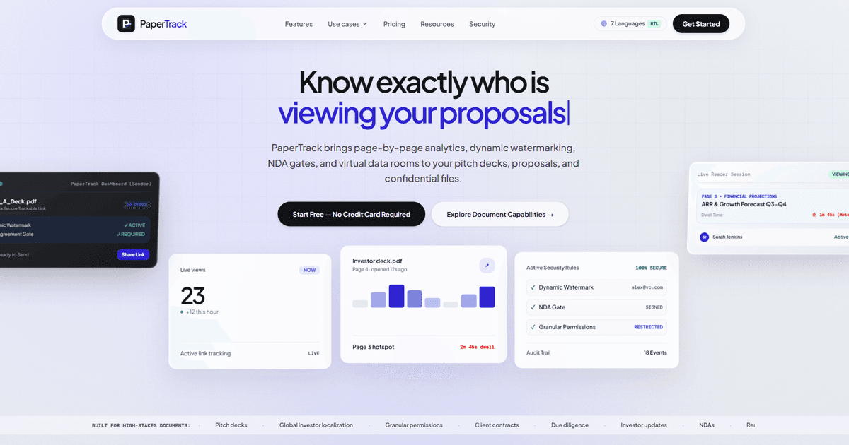PaperTrack screenshot 1