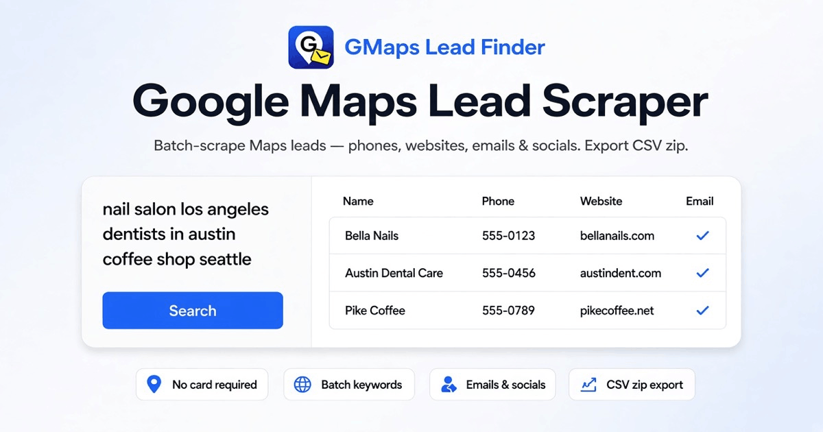 Google Maps Lead Scraper screenshot 1