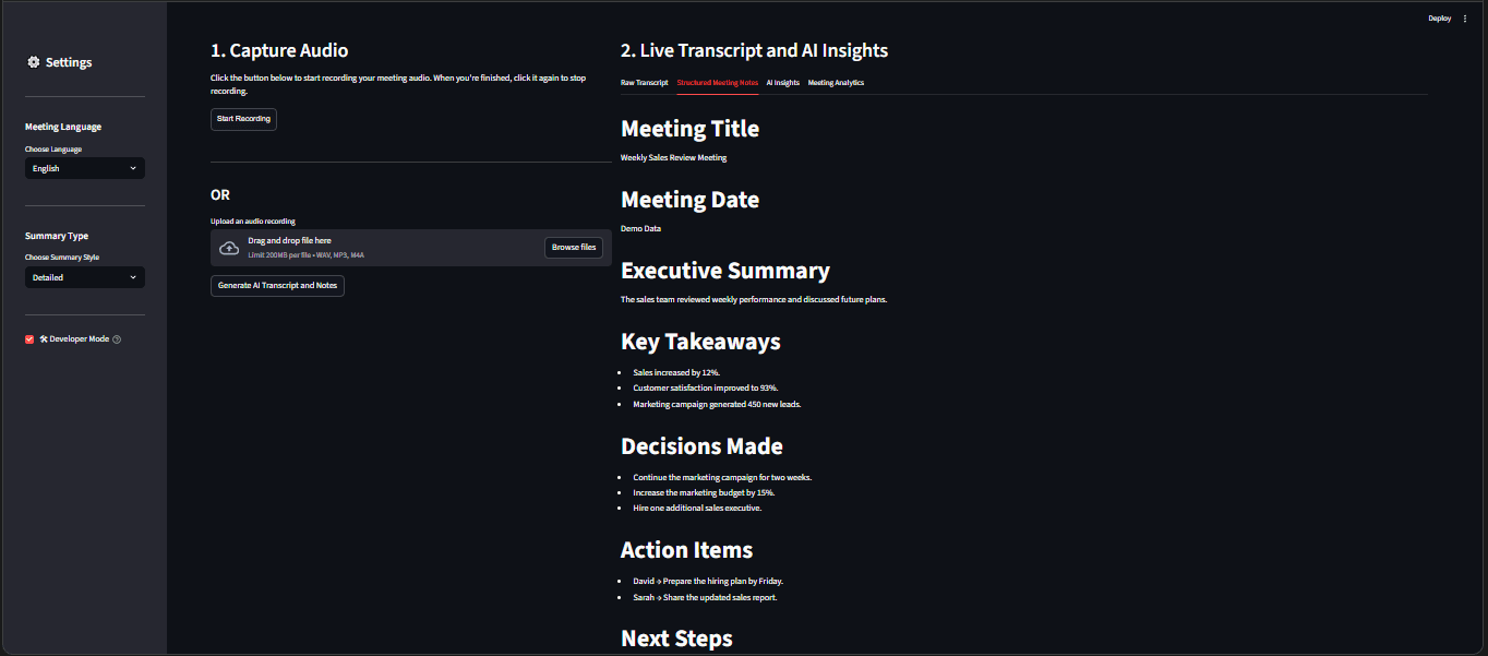 AI Meeting Summarizer screenshot 5