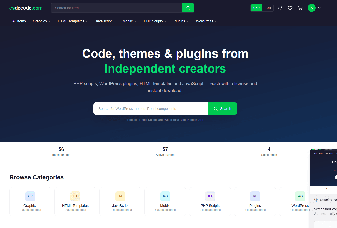 Source Code Marketplace for Sc screenshot 1