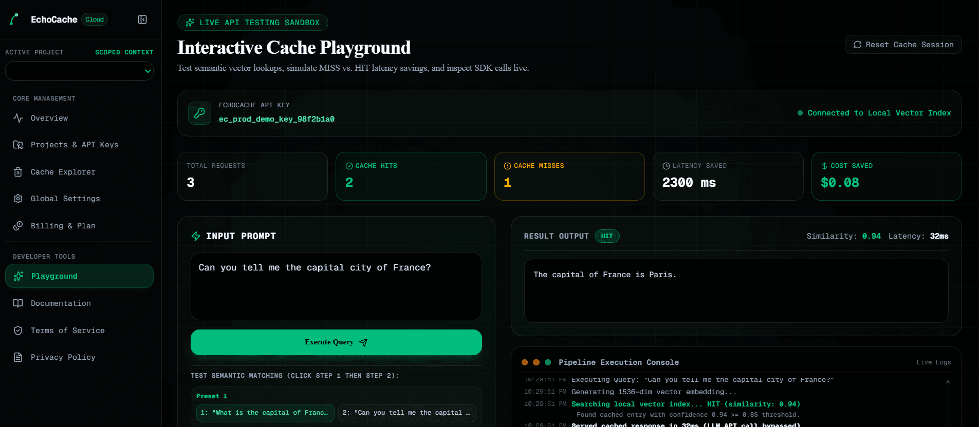EchoCache screenshot 1
