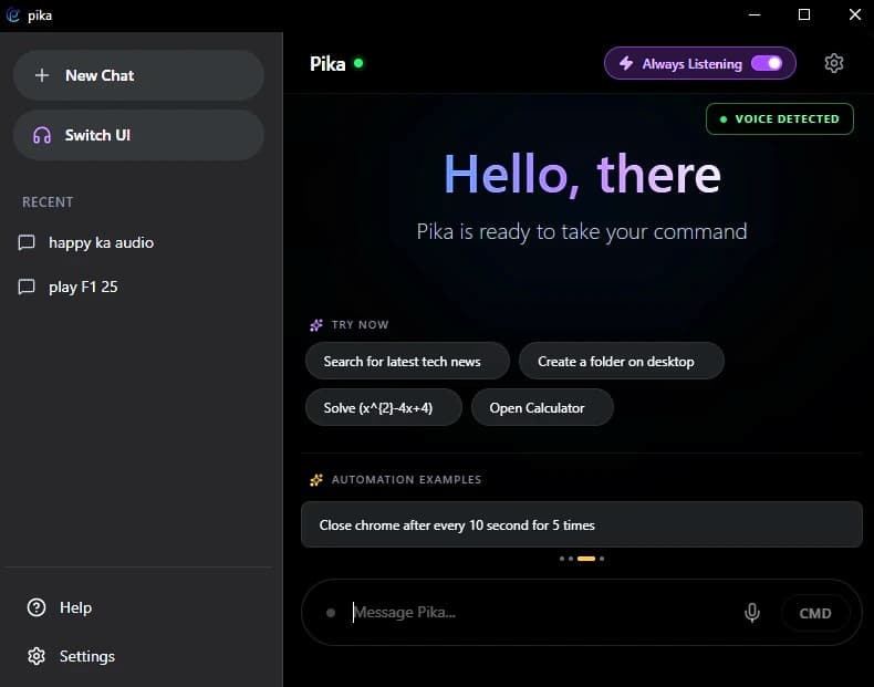 Pika Voice Assistant screenshot 3