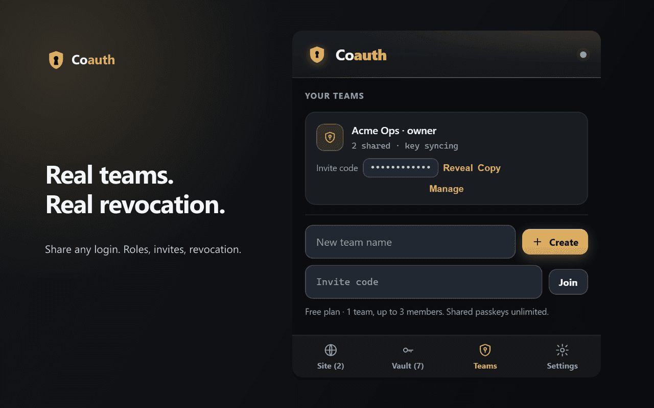 Coauth: Team Password Manager screenshot 5