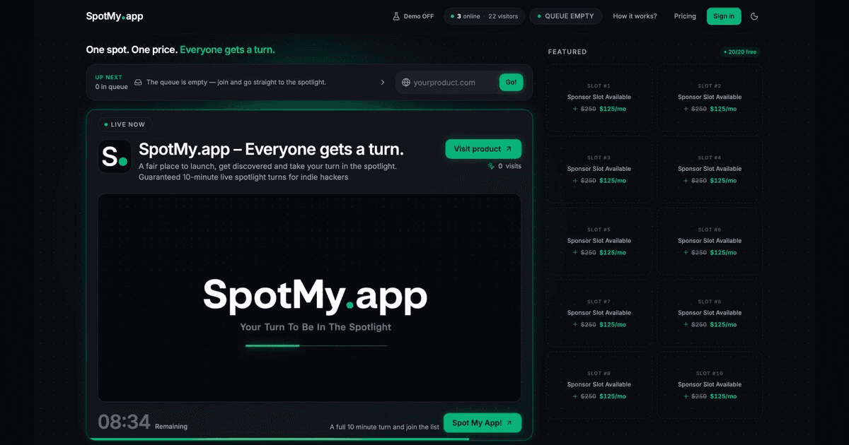 SpotMy.app screenshot 1