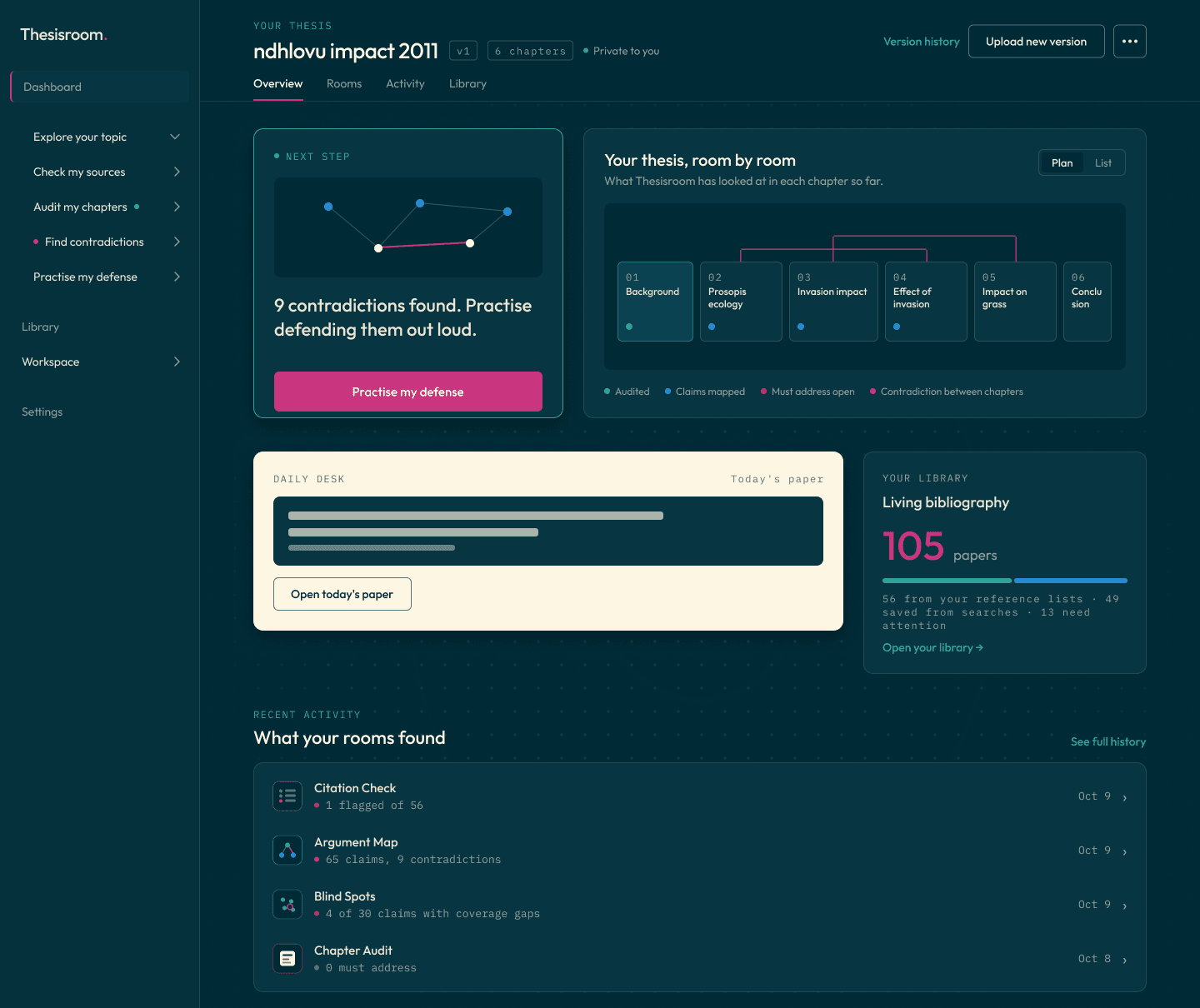 Thesisroom screenshot 4