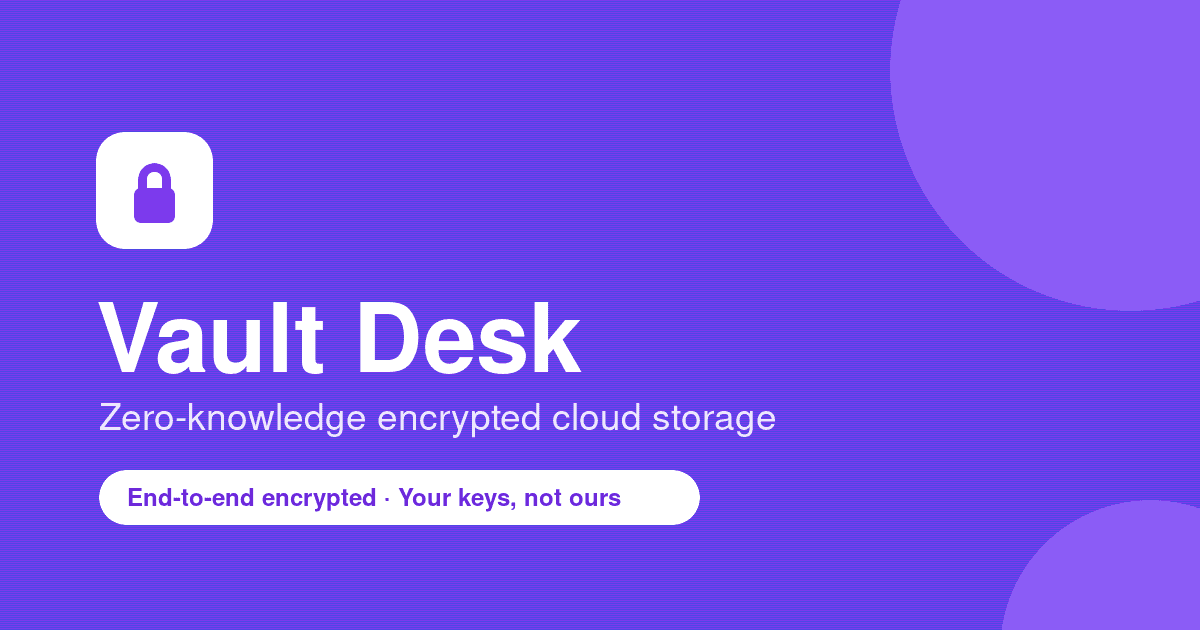 Vault Desk screenshot 1