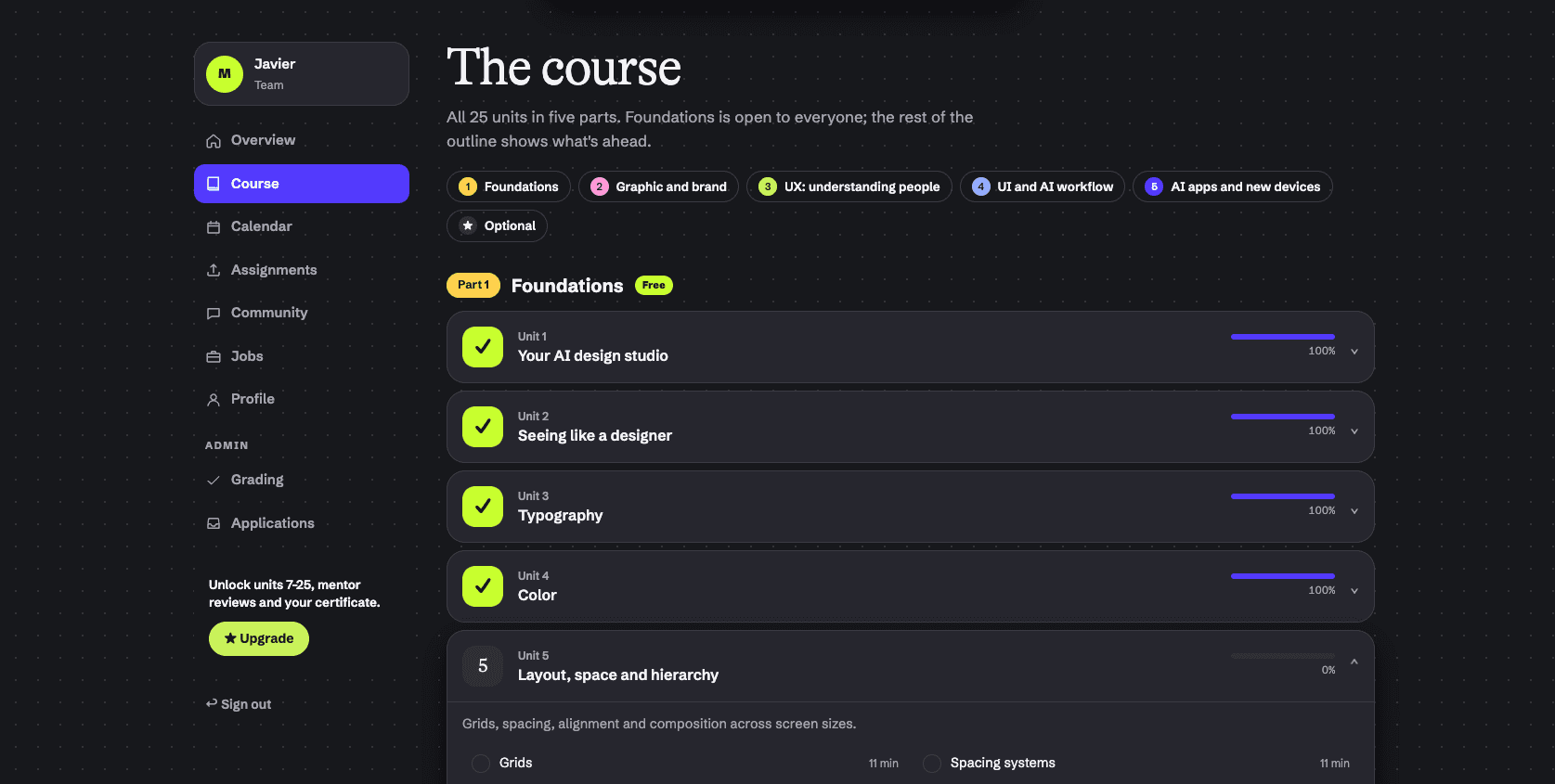 UX UI Open screenshot 2