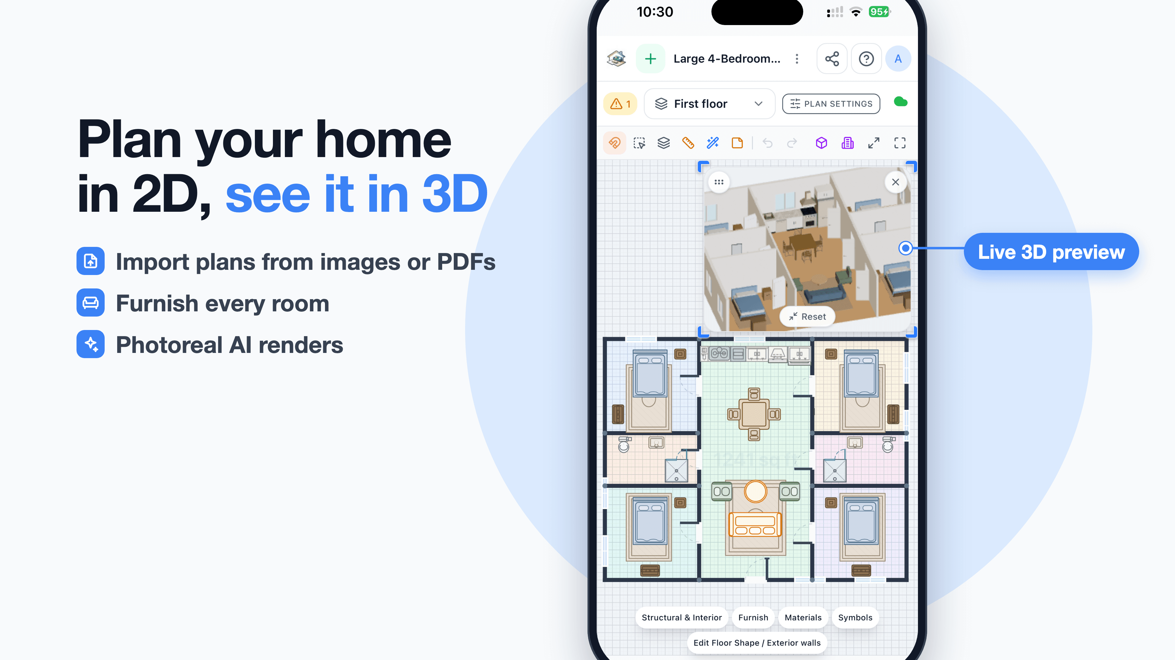 RoomSketch3D Floor Planner screenshot 1