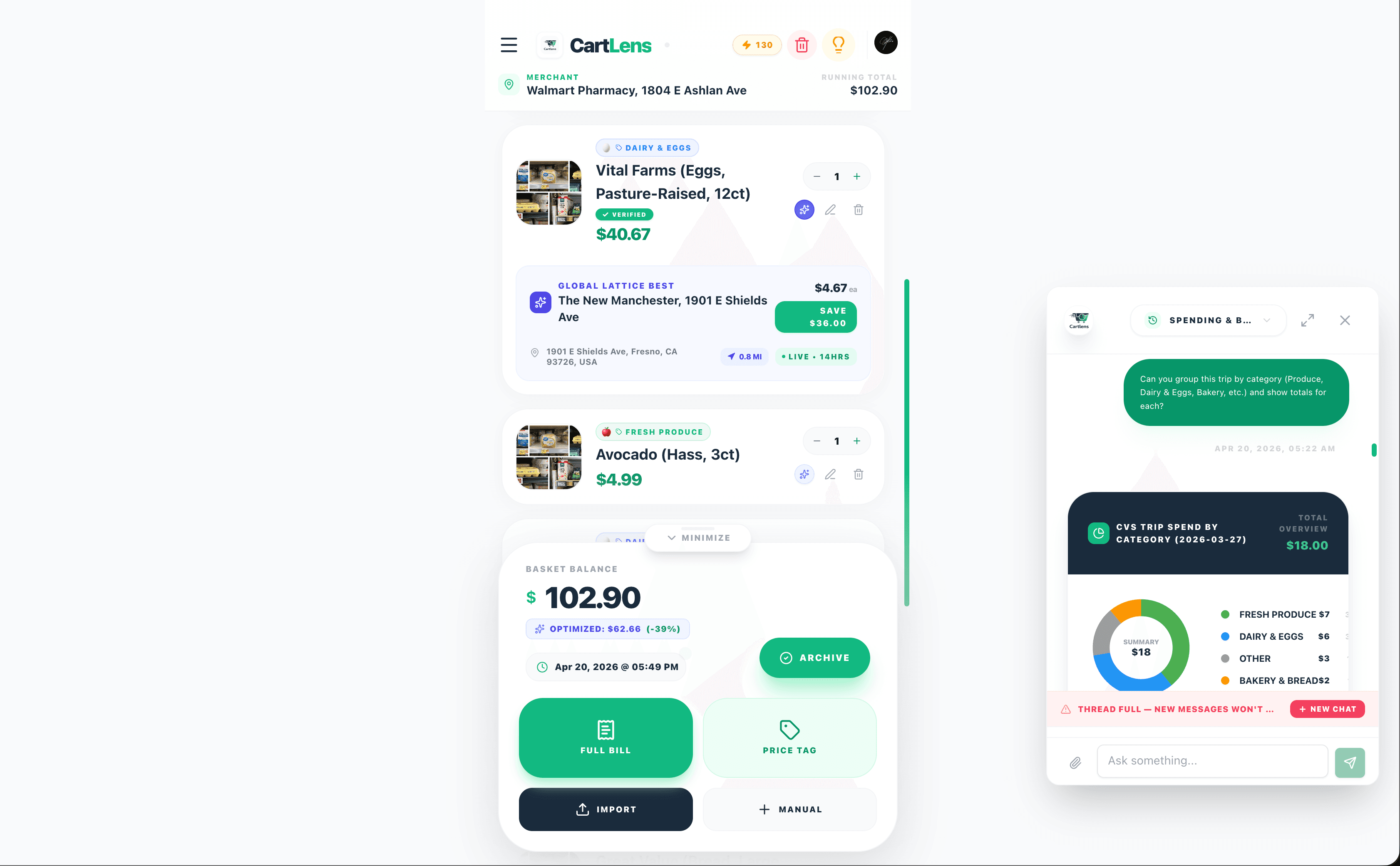 CartLens screenshot 2